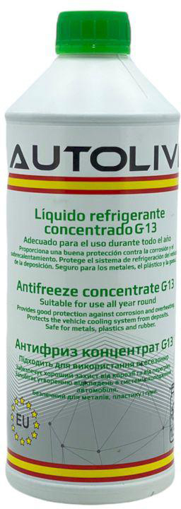Охолоджувальна рідина AUTOLIVE G13, концентрат, зелений, 1,5 л (AL10114)